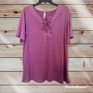 Perseptions Women’s Pink Blouse Size 1X